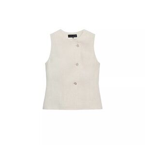Zara EN DOUBLE BREASTED VEST ECRU 0/8043/746